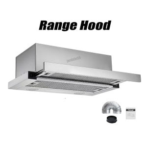 ✨✨EDWARD Self-cleaning stainless steel kitchen range hoods high energy efficiency extractors with LED lighting