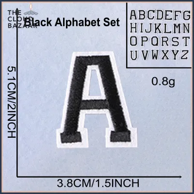 Embroidery Alphabet Patches 5CM for Clothes | Hot Melt Iron On Denim Repair Patch | DIY Self Adhesive Sewing Badge