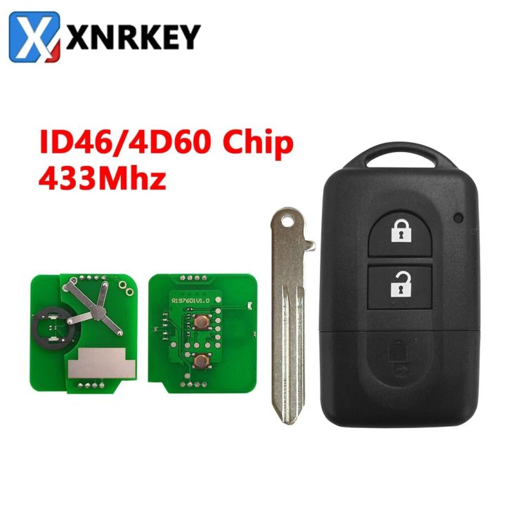 XNRKEY 3B Smart Remote Car Key ID46/4D60 Chip 433Mhz For Nissan Juke ...