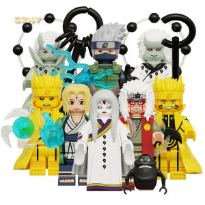 KDL819 New Japanese Cartoon Anime Hatake Kakashi Kaguya Tsunade Jiraya Uchiha Madara Mini Building Block Figure Toys