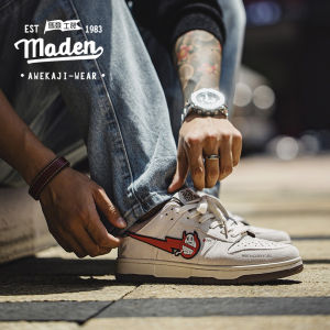 MADEN brand workwear style men youth high street fashion personality cartoon little devil board shoes mens shoes 2025 new item niche design sense sports and leisure shoes versatile trendy shoes