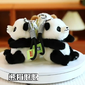 Creative Sturdy PP Cotton Materials Panda Keychain Stylish and Portable Designs Fashion Accessory for Easy Carrying