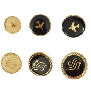4 Pcs Airport Uniform Buttons Sewing Buttons Jackets Pants Buttons Alloy Buttons Dress Buttons