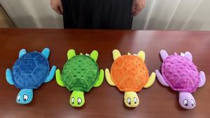 cm Plush Turtle Dog Squeaky Toy Interactive Companion ChewableToy