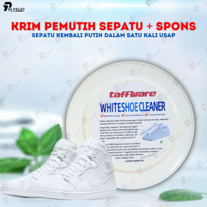 Krim Pemutih Pembersih Sepatu Sneakers 260g with Spons - White