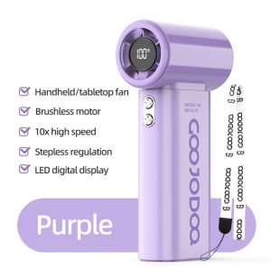 【BEST FINDS】 GOOJODOQ Mini Fan 4000 mAh Turbo Rechargeable Handheld Portable Strong Wind