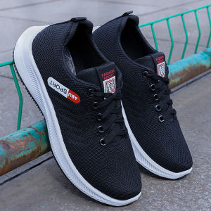 COD Waterproof and non-slip mens shoes trendy shoes new soft sole black leather sports shoes sneakers