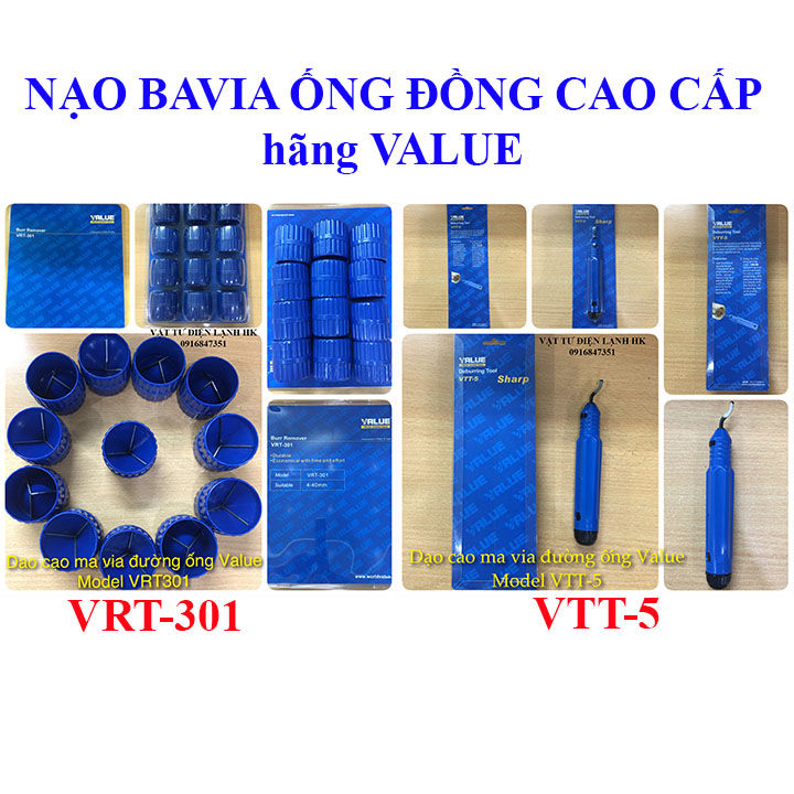 Dao nạo Bavia ống đồng hãng Value VRT-301 VTT-5 (chọn đúng loại khi đặt ...