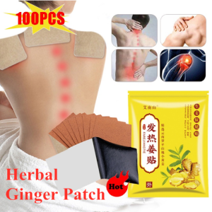 Relief Patch for Shoulder Neck Back Knee Ginger Patches Relax Body Pain 100Pcs  Hot Compress  Promote Blood Circulation