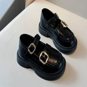 21-35 2026 Summer Autumn New Girls Leather Shoes Fashion Baby Princess Shoes Soft Bottom Trendy Casual Solid Color Single Shoes
