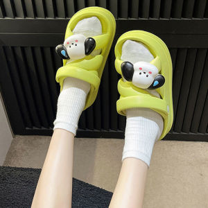 KDAShop ส่งไวรองเท้าแฟชั่นผญสไตล์เกาหลีติดตัวนูนน้องหมาพื้นหนาพื้นนุ่มสวมใส่สบาย มีสายรัดส้นเท้า สีพื้นมีให้เลือก 4 สี ใส่ได้ทุกโอกาสแต่งตัวง่าย
