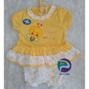 Setelan DRESS Bayi Anak Planet KIDZ Motif BEE - Planet Kids (Planet Kid)