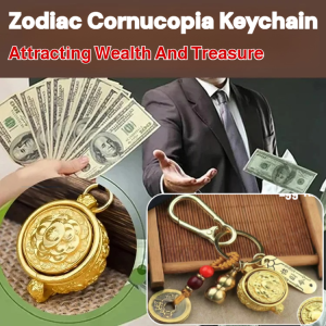 Pendant【Attracting Wealth And Treasure】Zodiac Cornucopia Keychain Decoration Accessories