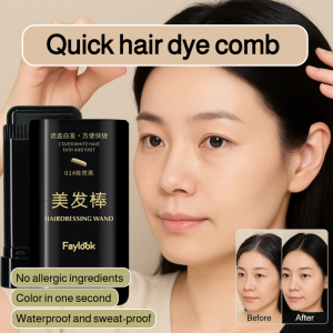 🔥HOT🔥Hairdrying Stick One-time cover for gray hair No fading Black Brown Portable hair dye comb