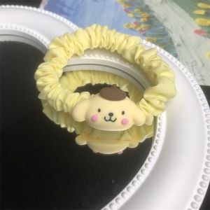 【Ready Stock】Sanrio Cute Headband Hairband Kawaii Plush Kuromi Pudding Dog Plush Doll Hairpin Kawaii Hair Accessories Bracelet Telephone Cord Hair Coil Elastic Small Rubber Band Cinnamon Dog