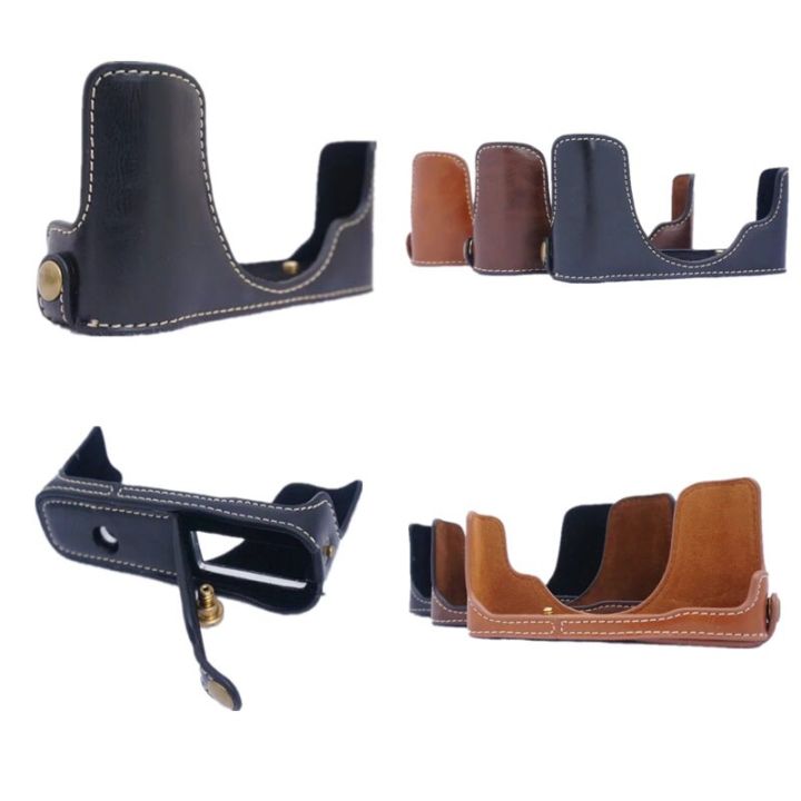 Camera Bag Fujifilm X20 Case Half Body Camera Bag PU Leather Case