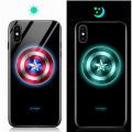 เคส Hontinga สำหรับ Samsung Galaxy A14เคส5G 4G เคสโทรศัพท์ Marvel เรืองแสงสำหรับเด็กผู้ชายซูเปอร์ฮีโร่สำหรับผู้ชายกัปตันอเมริกา Sarung Ironman เรืองแสงในที่มืดหลังกระจกเคสโทรศัพท์เคสแข็ง. 