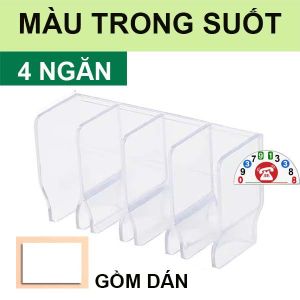 Giá Treo Tường Để Tuýp Kem Đánh Răng Sửa Rửa Mặt 4 Ngăn Ngăn Chia Vật Dụng Nhà Tắm