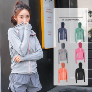 HOLA 2022 Womens Outdoor Fitness Tops Workout Training Exercise Gym T Shirts Sport Sweatshirt Yoga Running Jacket