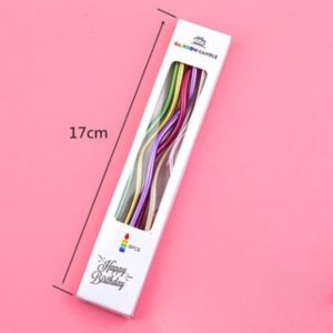 Lilin Ulang Tahun Spiral/Lilin Panjang Lilin Ulang Tahun Spiral Warna Warni Lilin Keriting isi 6pcs