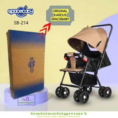 Stroller Spacebaby SB 214 Kereta Dorong Bolak Balik Original Kardus Bawaan Pabrik