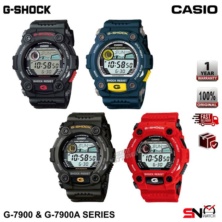 Casio G-Shock G-7900 G-7900A Mat Moto Digital Resin Band Men