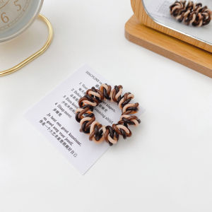 ม้วนยางรัดผมยางรัดผมสายโทรศัพท์เชือกรัดผมแฟชั่นมัดโบว์หลากสียางรัดผมสายโทรศัพท์ถัก