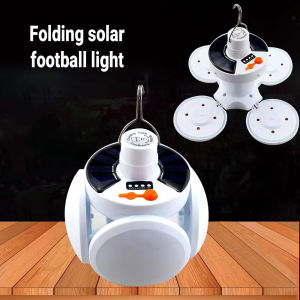 Portable solar waterproof emergency light | dual-mode charging outdoor camping LED folding spherical light bulb⚡PH deliveryIn stock⚡
