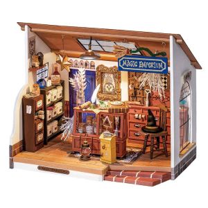 Robotime Rolife 5Kit DIY 3D Wooden Miniature 1:24 Dollhouse LED Furniture Decor Xmas Gift Decorative Wooden Kit Toy Kids Gifts -DG155~DG159