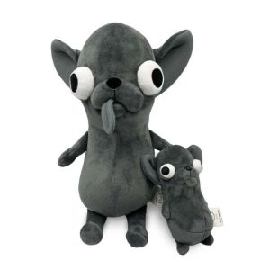 DAN S ตุ๊กตาสัตว์ ของเล่นตุ๊กตาชิวาวา ลูกสุนัข จี้พวงกุญแจ ตุ๊กตาชิวาวาขนฟู น่ารัก สมจริง หมาจำลองชิวาวา ของขวัญวันเกิด