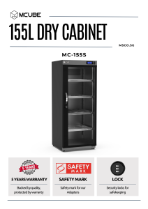 MCUBE 155L Digital Dry Cabinet | Dry Box for Camera & Lens | Humidity Control Storage