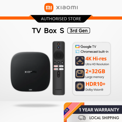 Xiaomi TV Box S 3rd Gen - Kotak Media Google TV 4K UHD Streaming Wi-Fi 6