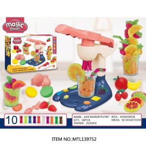 10 Colour Clay Play Doh Plasticine Clay Kids Toy  juice squeezin Machine Pretend Play Dough Toys Children Gift