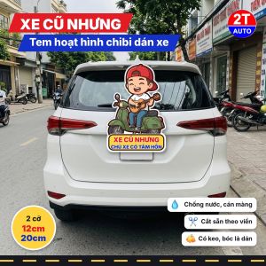 Tem Dán Xe Chibi Chàng Trai Ôm Đàn Guitar Ngồi Xe Máy Cổ Sticker Hoạt Hình Vui Nhộn Dán Xe Máy Ô Tô Chống Nước