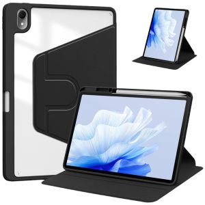 360 Berdiri Kes Jelas 360 Stand Clear Case for Huawei MatePad 11.5S 2024 Air 11.5  Pro 13.2 10.8 11.5 11 2021 2023 10.4 20/22 Cover PU Leather Pen Slot