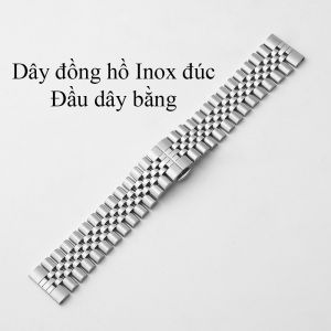 Dây đồng hồ nam nữ Inox đúc nguyên khối size 20mm 22mm - Dây đeo đồng hồ kim loại đúc đặc cao cấp quai thép chống gỉ