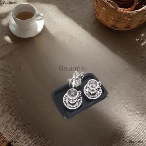 [COD] Bsuimki 4 cái mô hình cốc trà thu nhỏ làm bằng tay mô phỏng chậu trà siêu nhỏ đồ trang trí cảnh phụ kiện trang trí tự làm