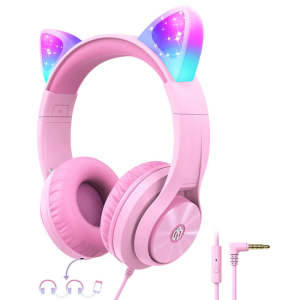 iClever HS20 Wired Kids Headphones -Shareport- 94dB Volume Limited Foldable Over-Ear Headphones