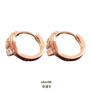 ต่างหูห่วง hoop earrings ต่างหูผู้หญิง ต่างหูล้อมเพชร ต่างหูเพชรสวิส CZ เพชรรัสเซีย Valkyrie Boutique 💎 Gold Earrings ต่างหูทอง ไม่คัน ไม่ดำ100% ER-0625