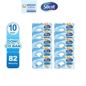 Combo 10 Hộp Bông tẩy trang Silcot cơ bản 82 miếng/hộp