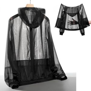 UETEEY Summer UPF 50+ UV Sun Protection Skin Coats Men Ultra-Light Sportswear Hooded Outwear Men Breathable Casual Jackets Man