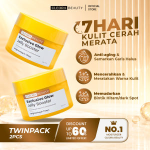 [2PCS! HEMAT] CLEORA BEAUTY Exclusive Glow Jelly Booster 30Gr Moisturizer Pelembab Wajah NIacinamide Vitamin C Melazero 7 Hari Mencerahkan Melembapkan Brightening Muka Kusam Anti Aging Dark Spot