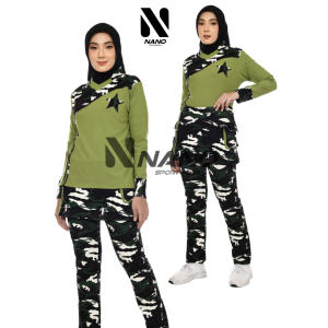 NANO || BAJU SENAM MUSLIM / SETELAN SENAM ROK KANTONG BINTANG KIM