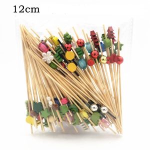 ไม้ค็อกเทล(Set 50/100 ชิ้น) ไม้จิ้มอาหาร ไม้จิ้มผลไม้ 12cm ไม้ไผ่ ใช้แล้วทิ้ง ตกแต่งอาหาร งานเลี้ยง ปาร์ตี้