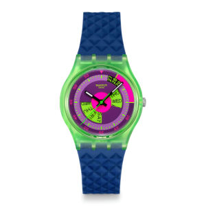 Swatch Neon Skychart (SO28G704) Green 34mm Silicone Watch