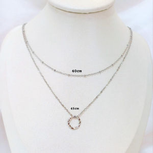 Kalung Titanium Ring duo layer KLT-363