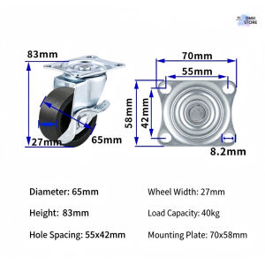 SG Stock Industrial Swivel Caster Wheels Fixed Lockable ke Plate Mount Threaded Stem Castor Wheel