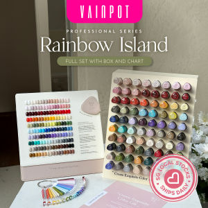 [Vainpot-SG] ROU NI Rainbow Island 80 Solid Colours Gel Polish Set with Display Rack / Colour Chart