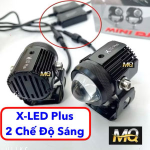 Đèn Trợ Sáng Bi Cầu Mini Cost Vàng Pha Trắng X-LED Plus Tặng Công Tắc Chuyên Ô Tô Xe Máy Có Quạt Gió Chip Mini Có Nguồn Tăng Sáng