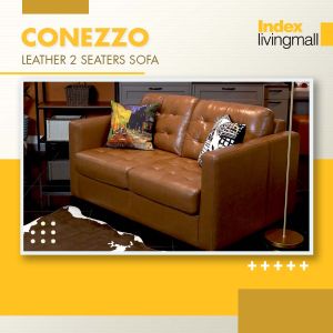INDEX Living Mall ผิวสัมผัส 2 ที่นั่ง รุ่นโคเนซโซ่ - สีน้ำตาล